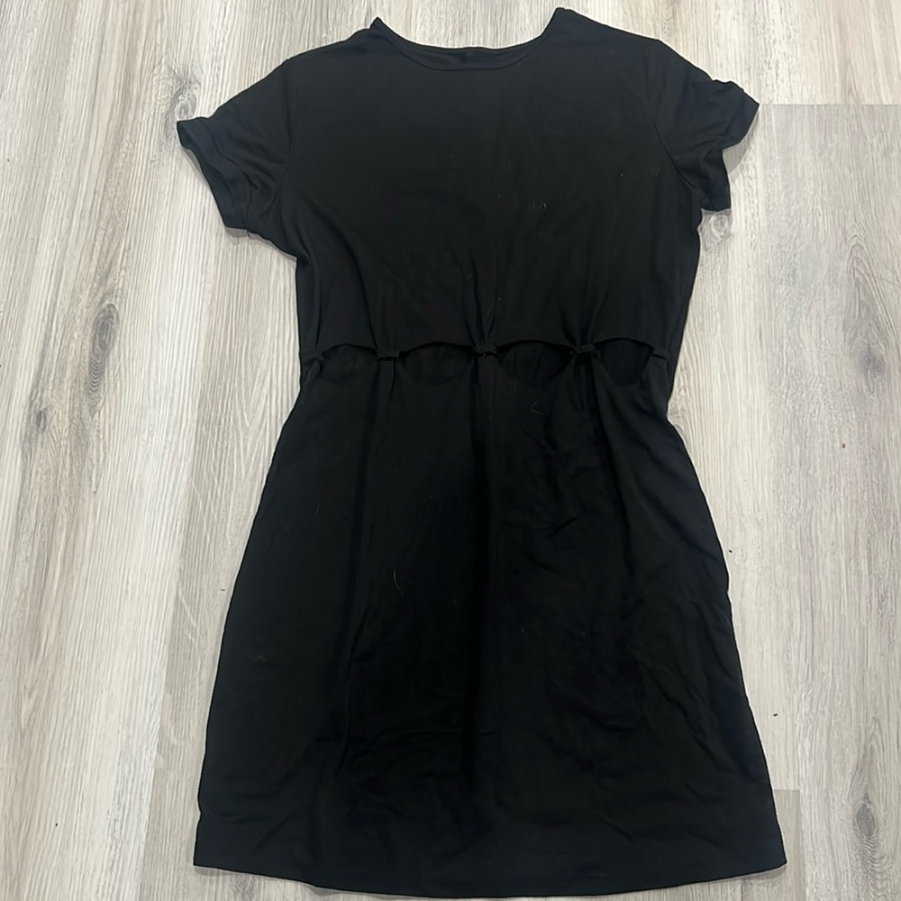 Black cut out dress